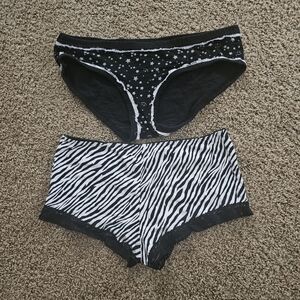 🎁 Zebra and Star Print Panties